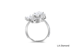 14K White Gold Diamond Ring (3.31 ct)