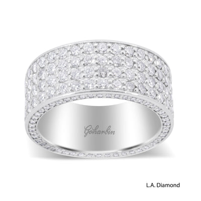 14K White Gold Diamond Round-Cut Multi-Layer Wedding Band (4.70 ct T.W.)