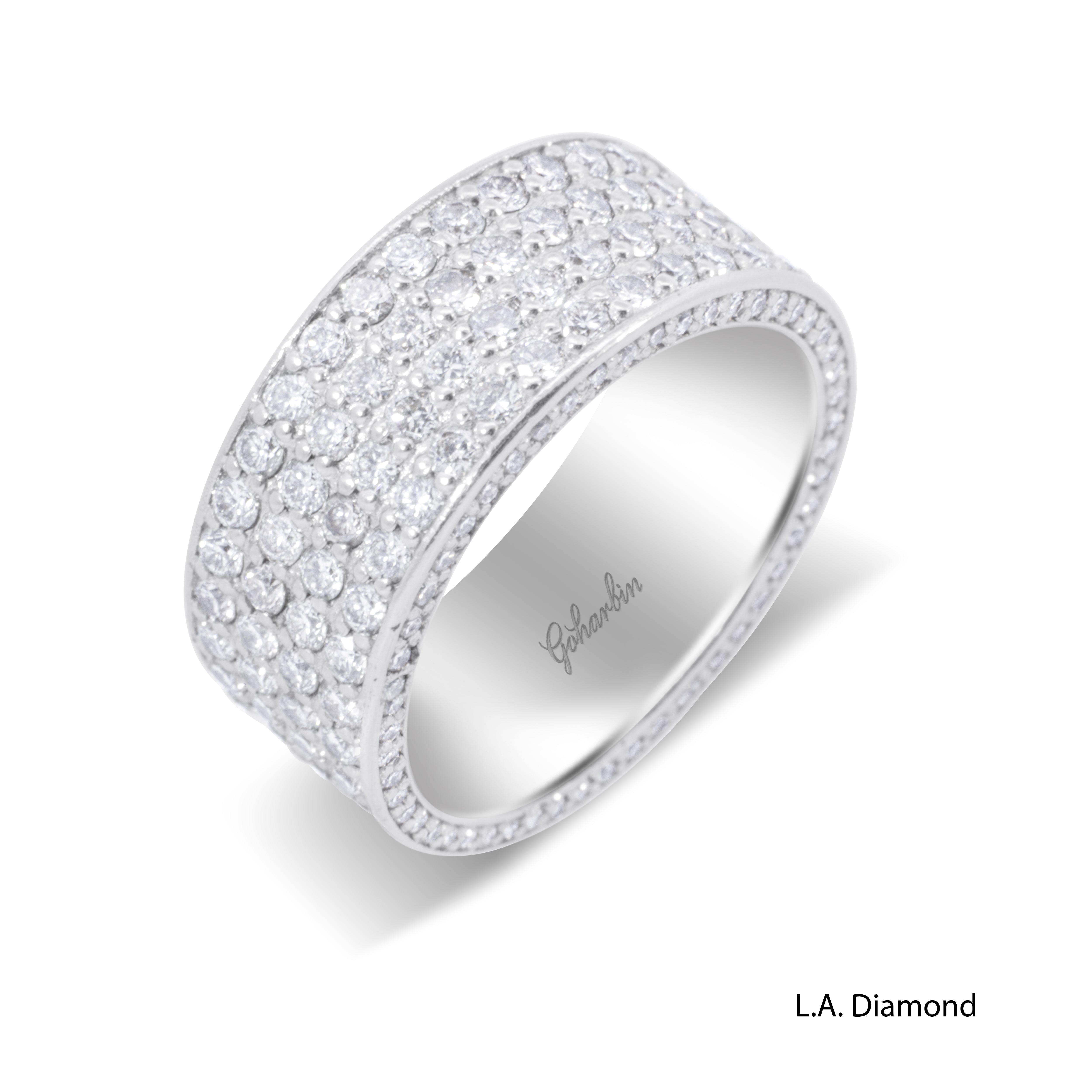 14K White Gold Diamond Round-Cut Multi-Layer Wedding Band (4.70 ct T.W.)