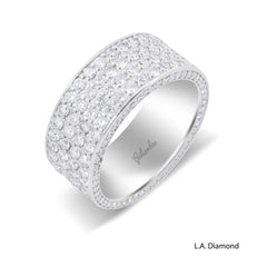 14K White Gold Diamond Round-Cut Multi-Layer Wedding Band (4.70 ct T.W.)