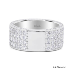 14K White Gold Diamond Round-Cut Multi-Layer Wedding Band (4.70 ct T.W.)
