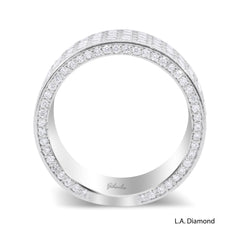 14K White Gold Diamond Round-Cut Multi-Layer Wedding Band (4.70 ct T.W.)
