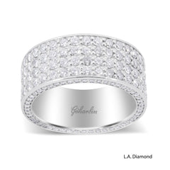 14K White Gold Diamond Round-Cut Multi-Layer Wedding Band (4.70 ct T.W.)