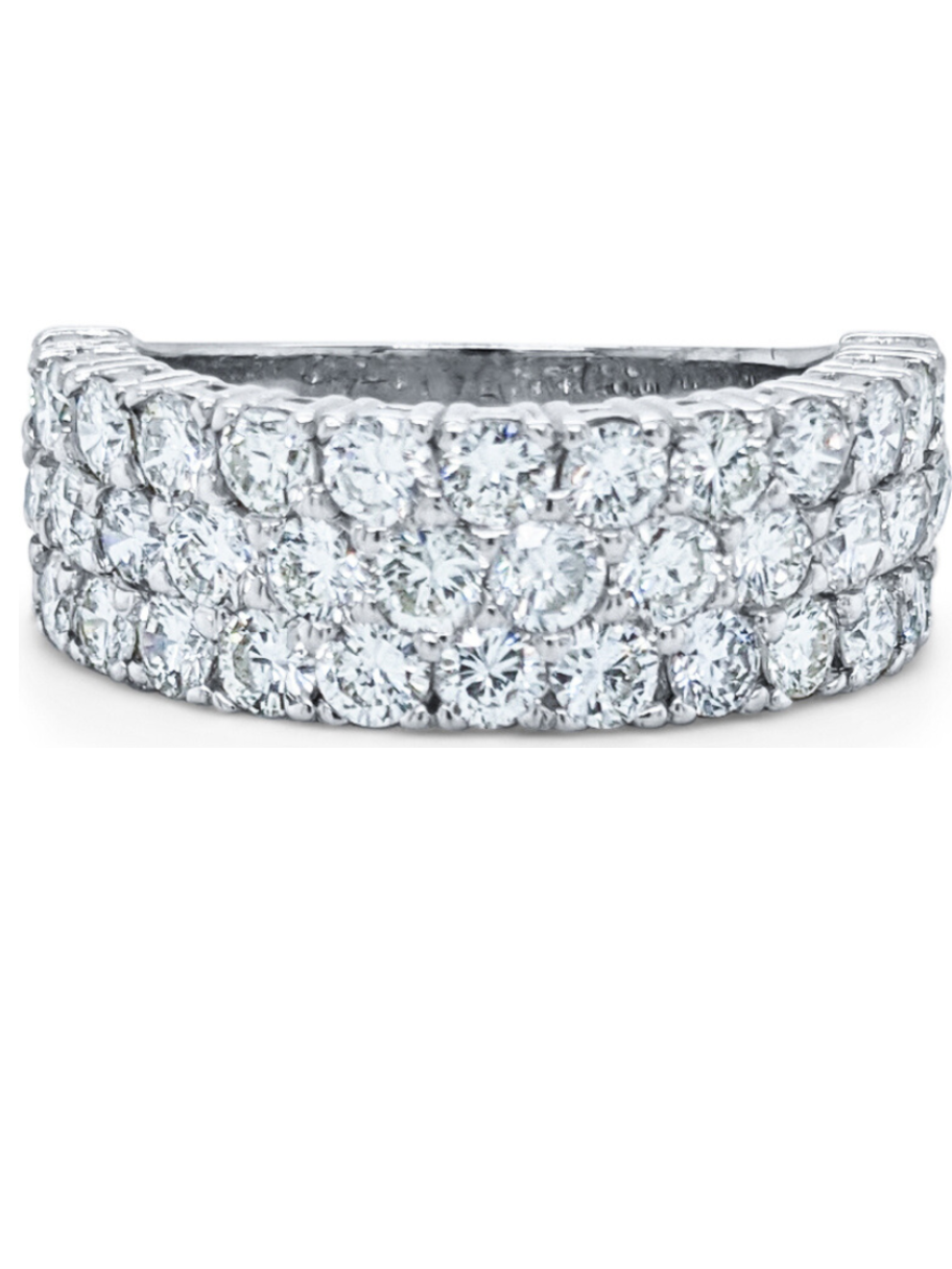 14K White Gold Diamond Round-Cut Ring (3.06 ct T.W.)