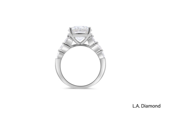 14K White Gold Diamond Round Cut Engagement Ring – 2.00ct