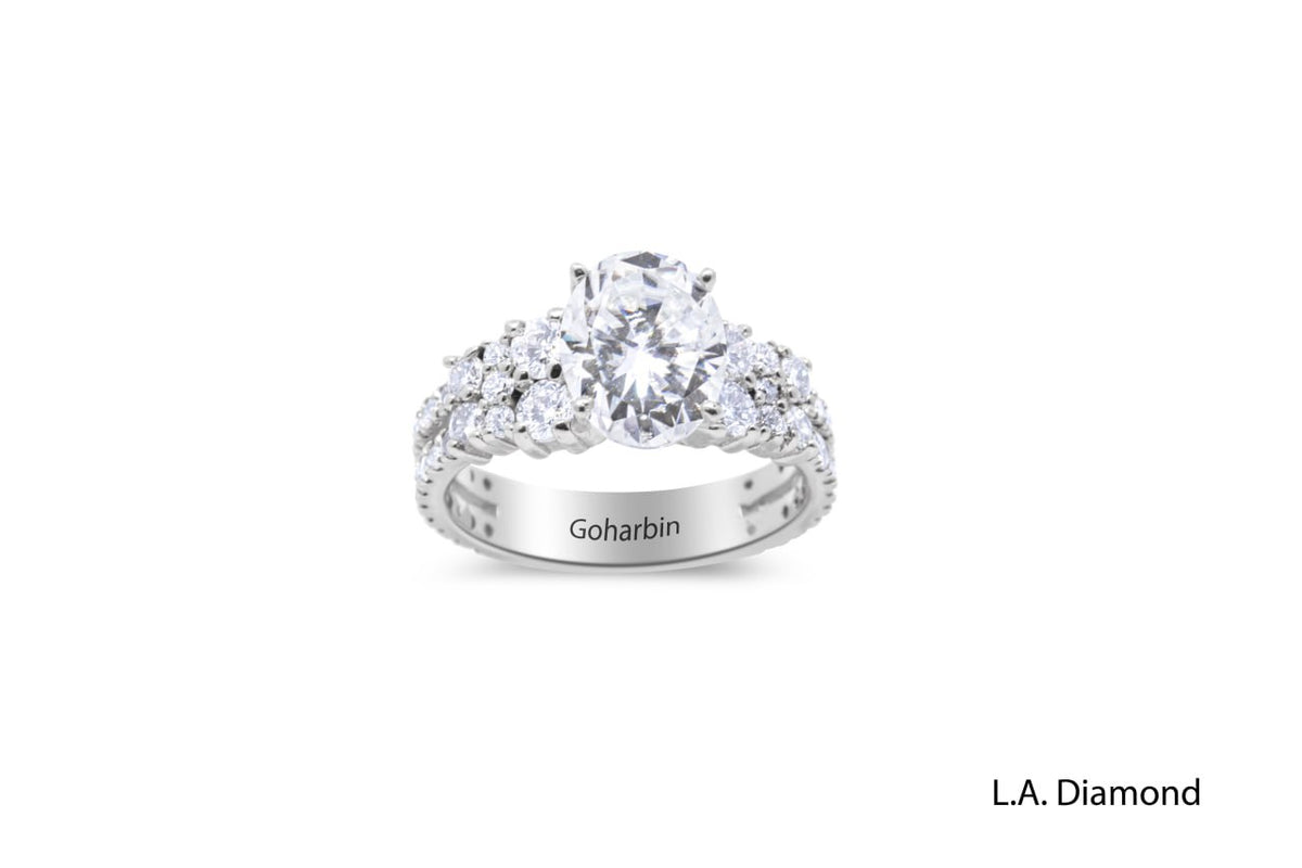 14K White Gold Diamond & Ruby Ring (1.75 ct + 1.00 ct)