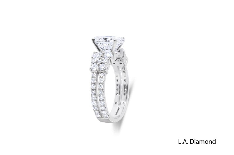 14K White Gold Diamond & Ruby Ring (1.75 ct + 1.00 ct)