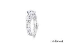 14K White Gold Diamond & Ruby Ring (1.75 ct + 1.00 ct)