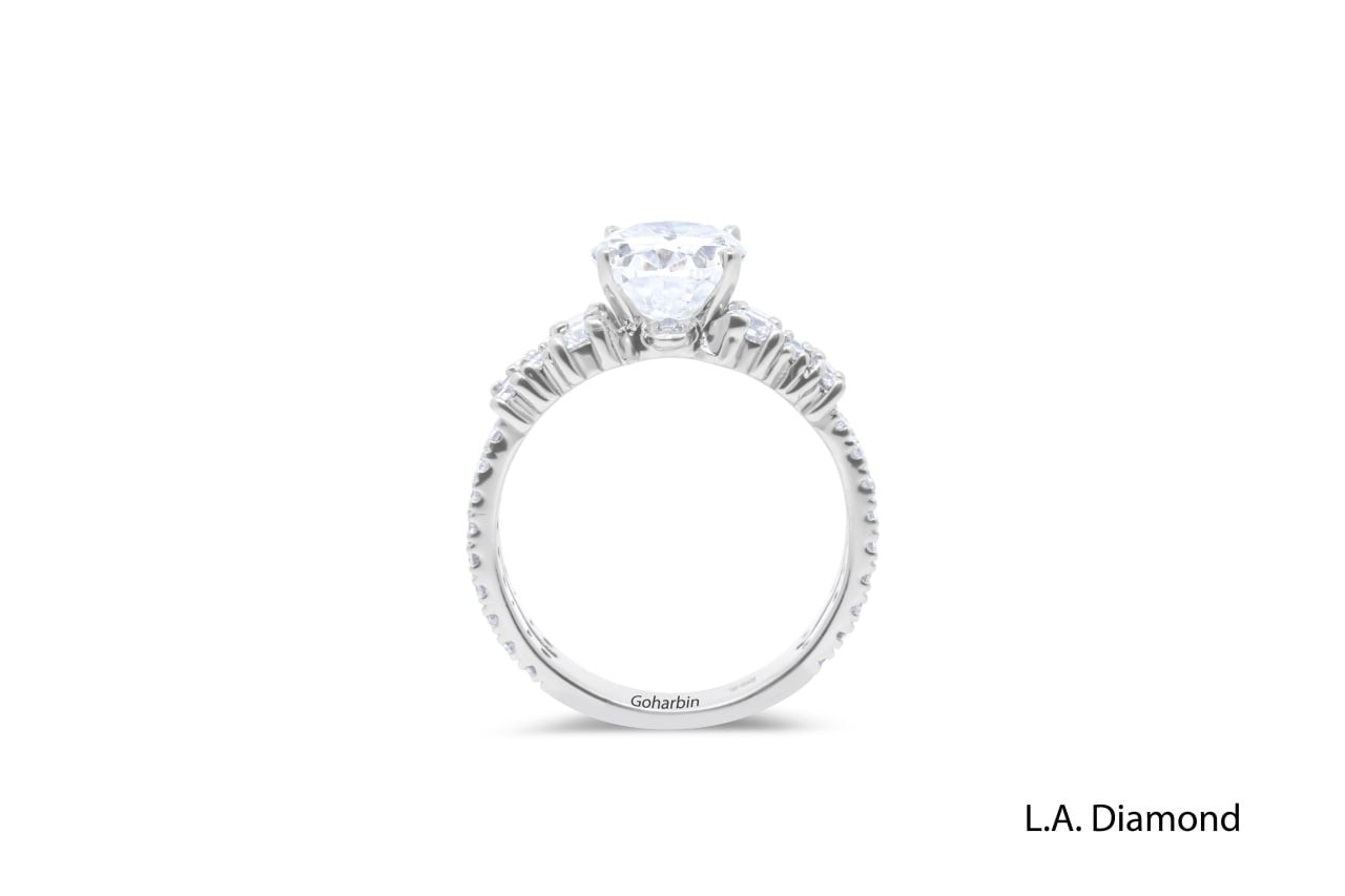 14K White Gold Diamond & Ruby Ring (1.75 ct + 1.00 ct)