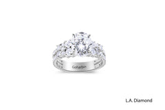 14K White Gold Diamond & Ruby Ring (1.75 ct + 1.00 ct)