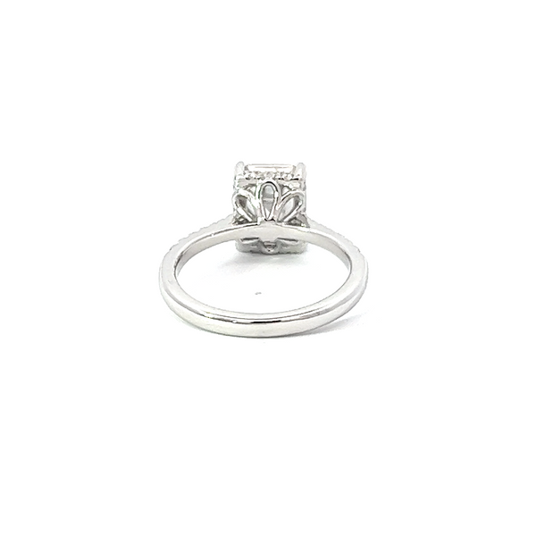14K White Gold Emerald Cut Diamond Engagement Ring (3.30 g)