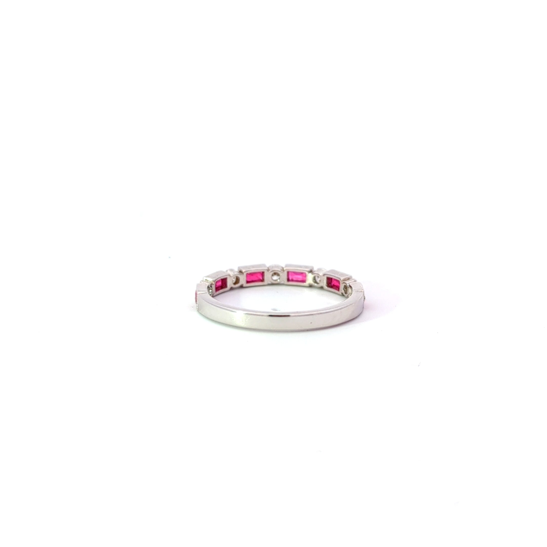 14K White Gold Emerald & Diamond Color Ring (0.75 ct Emerald)