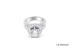 14K White Gold Halo‑Style Engagement Ring (2.37 ctw)