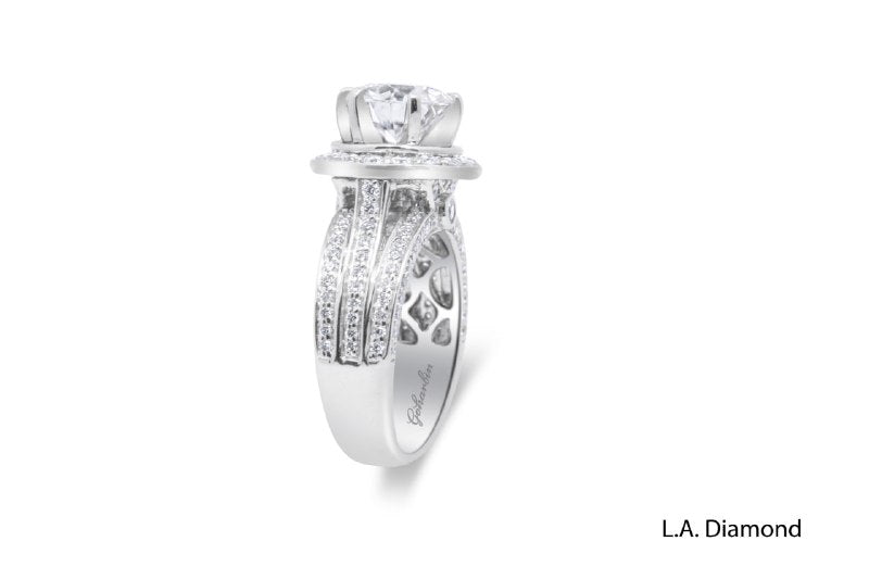 14K White Gold Halo‑Style Engagement Ring (2.37 ctw)