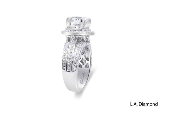 14K White Gold Halo‑Style Engagement Ring (2.37 ctw)