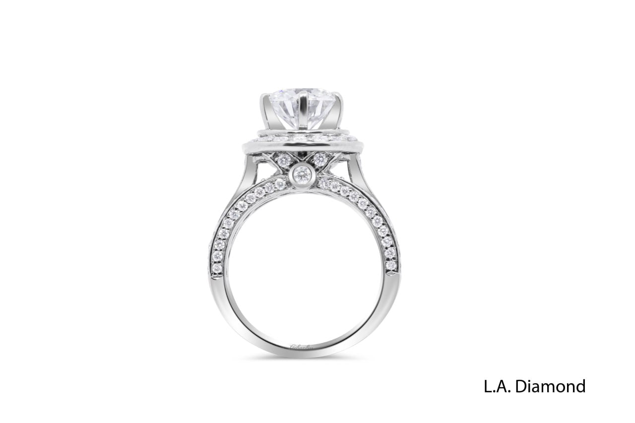14K White Gold Halo‑Style Engagement Ring (2.37 ctw)
