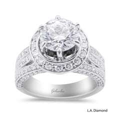 14K White Gold Halo‑Style Engagement Ring (2.37 ctw)