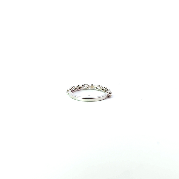 14K White Gold Marquise & Round Diamond Ring (0.83 ct)