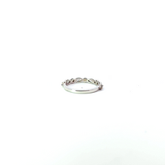 14K White Gold Marquise & Round Diamond Ring (0.83 ct)