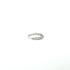 14K White Gold Marquise & Round Diamond Ring (0.83 ct)