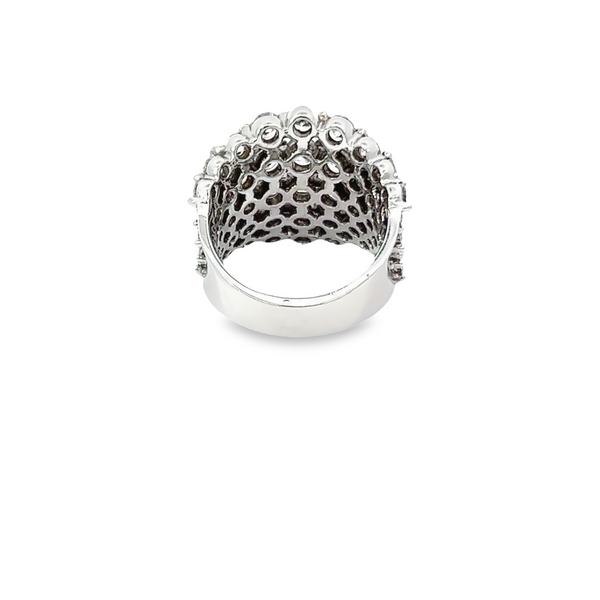 14K White Gold Multi-Layer Diamond Wedding Band (4.85 ct)