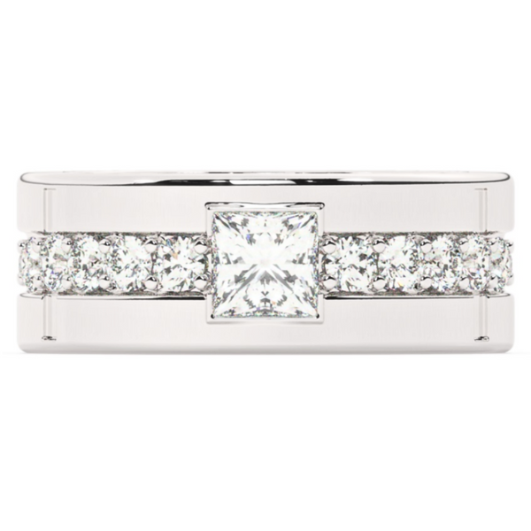 14K White Gold & Platinum Princess-Cut Diamond Wedding Band (1.37 ct T.W.)