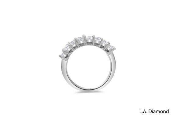 14K White Gold Round & Baguette Diamond Ring (2.89 ct )