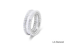 14K White Gold Round Brilliant & Baguette Diamond Ring (4.50 ct)