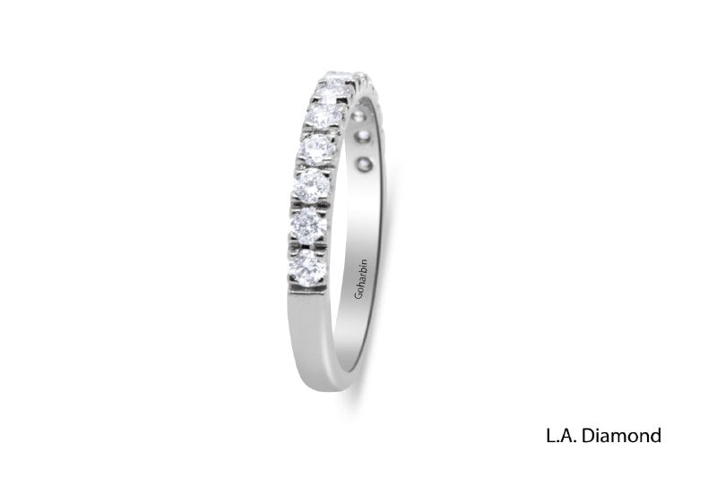 14K White Gold Round Brilliant Diamond Ring (0.85 ct)