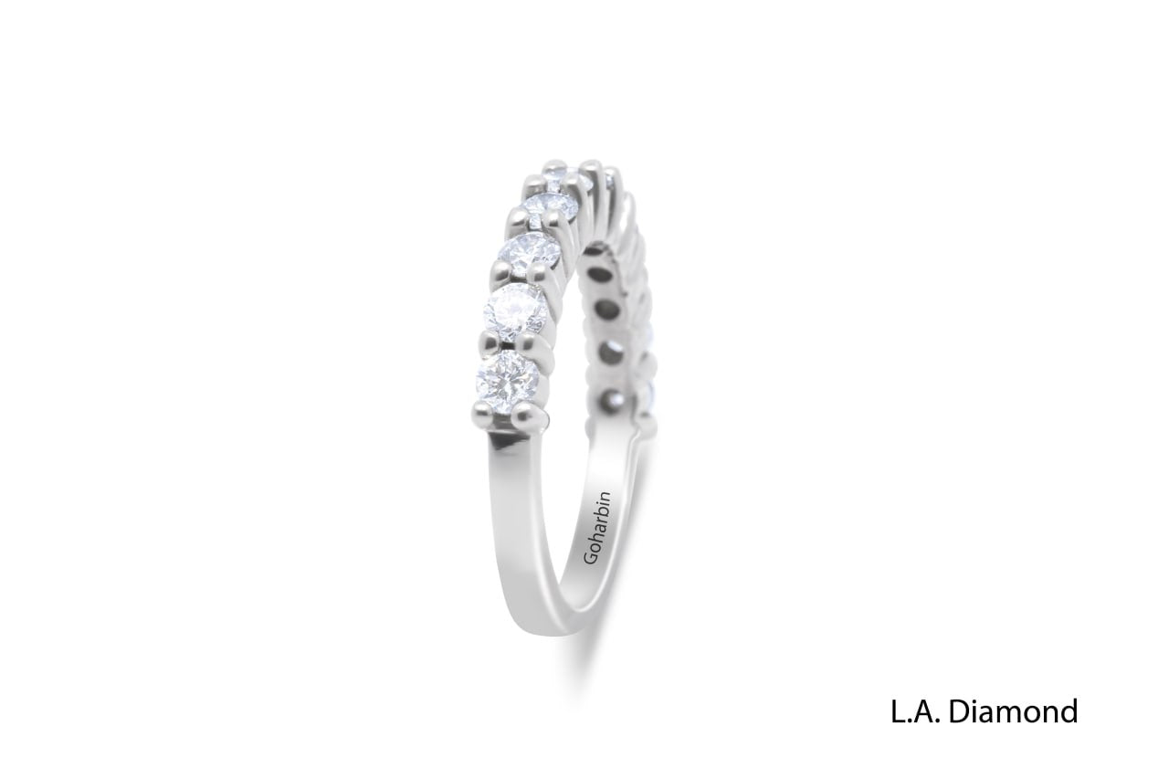 14K White Gold Round Brilliant Diamond Ring (1.06 ct)