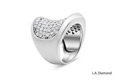 14K White Gold Round Brilliant Diamond Ring (3.20 ct)