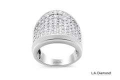 14K White Gold Round Brilliant Diamond Ring (3.20 ct)