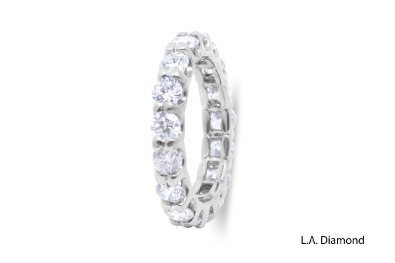 14K White Gold Round Brilliant Diamond Ring (3.25 ct)