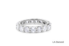 14K White Gold Round Brilliant Diamond Ring (3.25 ct)