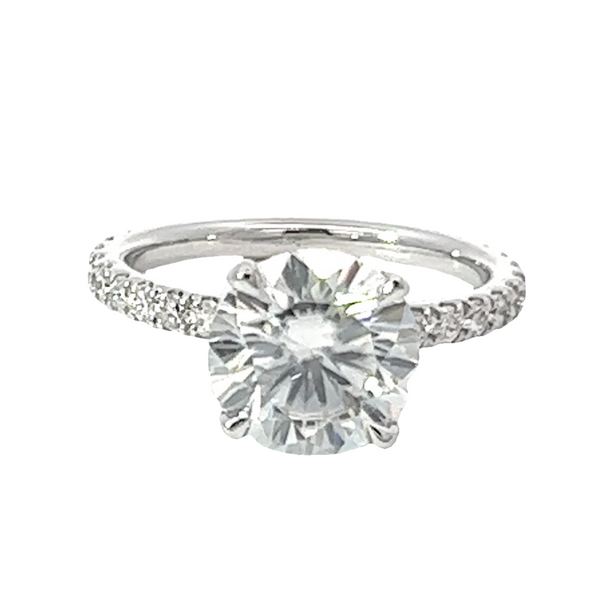 14K White Gold Round‑Cut Diamond Infinity Engagement Ring (4.70 ctw)