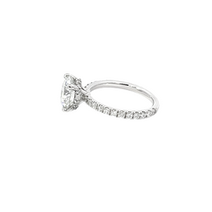 14K White Gold Round‑Cut Diamond Infinity Engagement Ring (4.70 ctw)