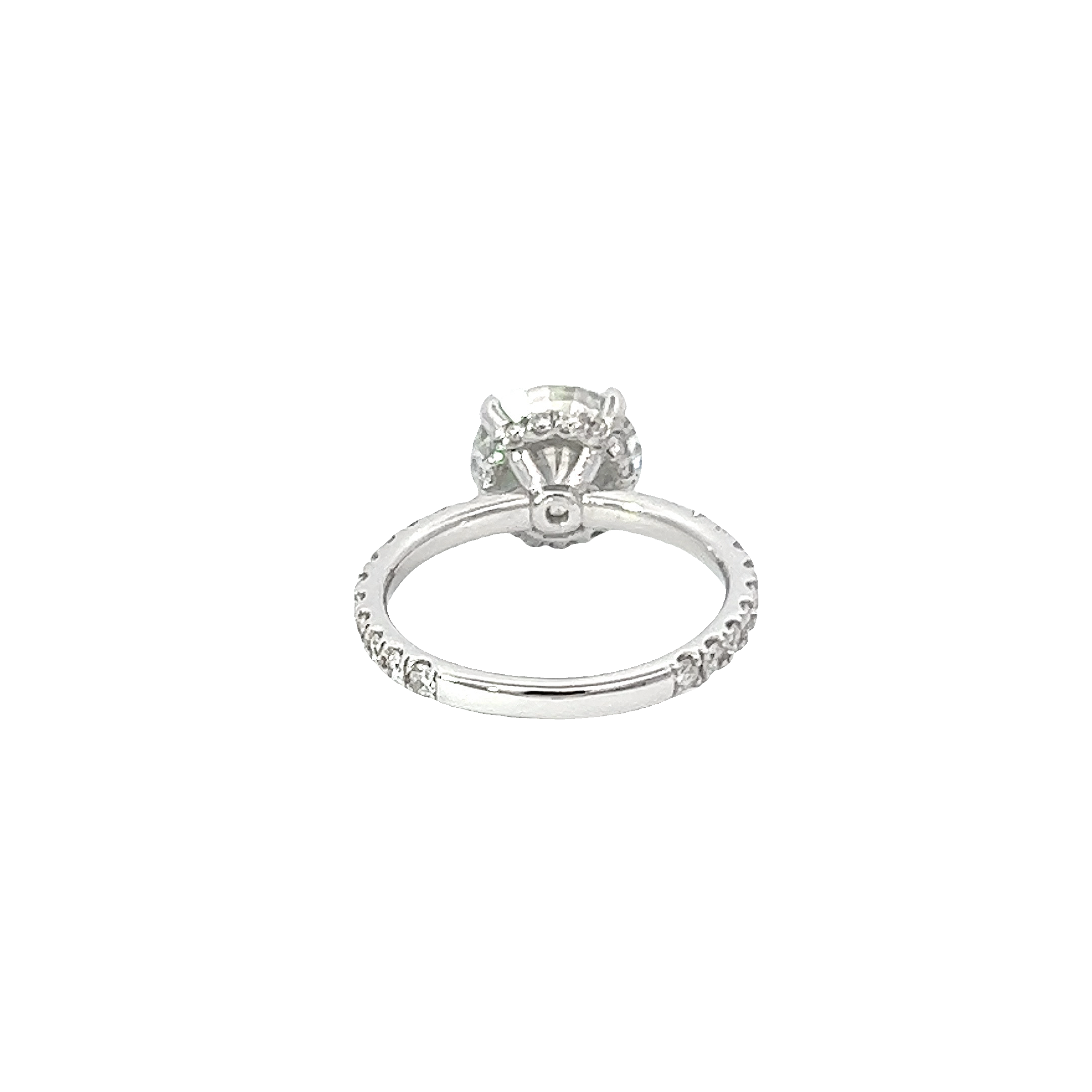 14K White Gold Round‑Cut Diamond Infinity Engagement Ring (4.70 ctw)