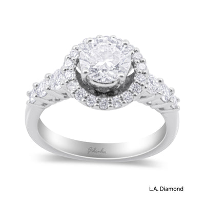 14K White Gold Round Diamond Engagement Ring (1.76 ctw)