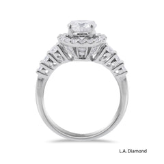 14K White Gold Round Diamond Engagement Ring (1.76 ctw)