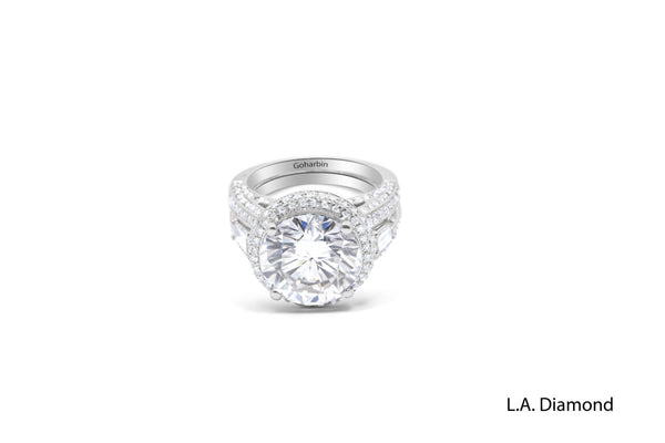14K White Gold Round Diamond Engagement Ring (12.35 g)