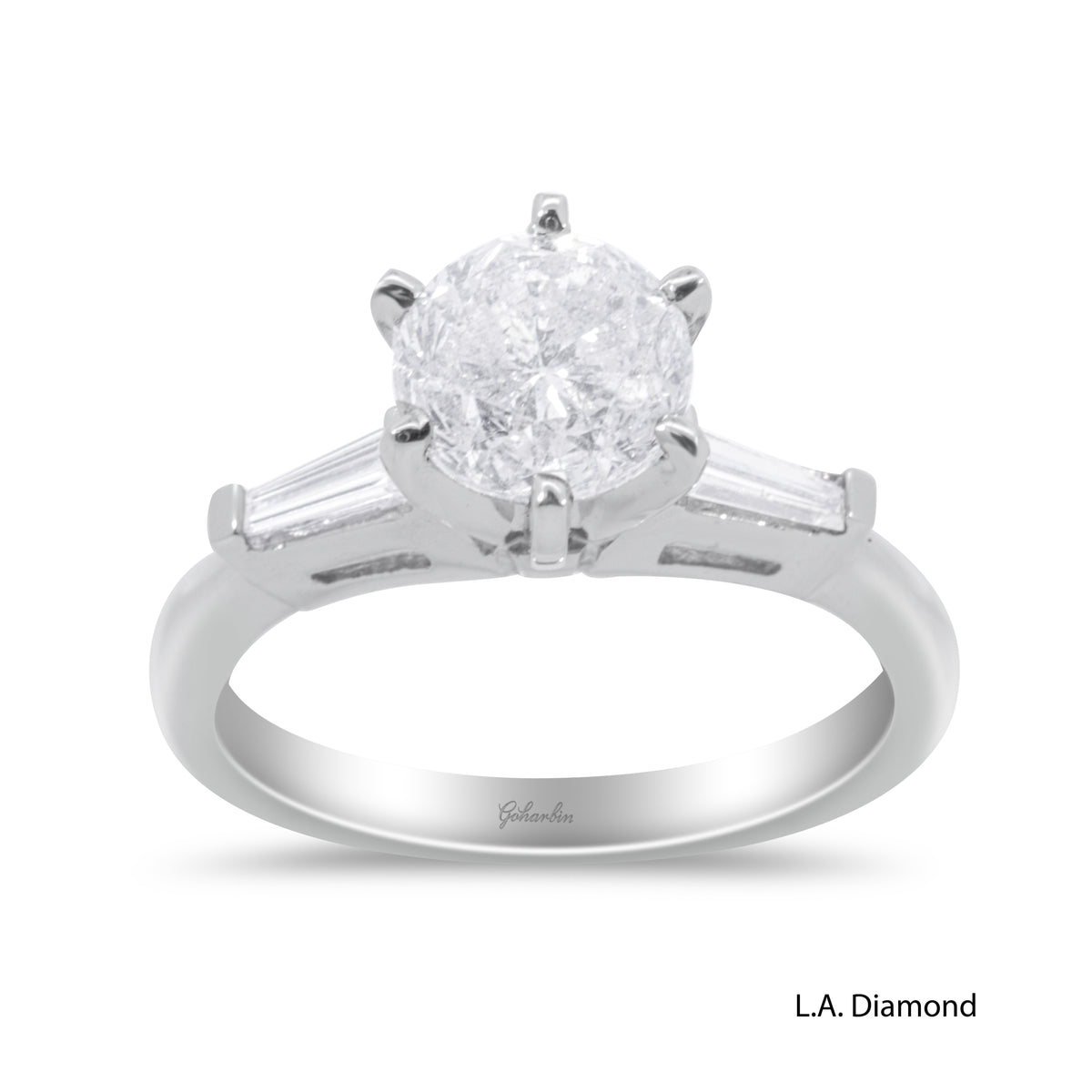 14K White Gold Round Diamond Engagement Ring (2.01 ct)