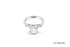 14K White Gold Round Diamond Engagement Ring (2.01 ct)