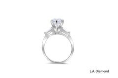 14K White Gold Round Diamond Engagement Ring (2.01 ct)
