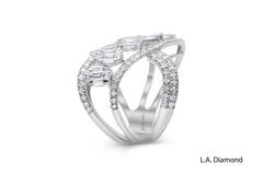 14K White Gold Round Diamond Engagement Ring (4.18ctw)