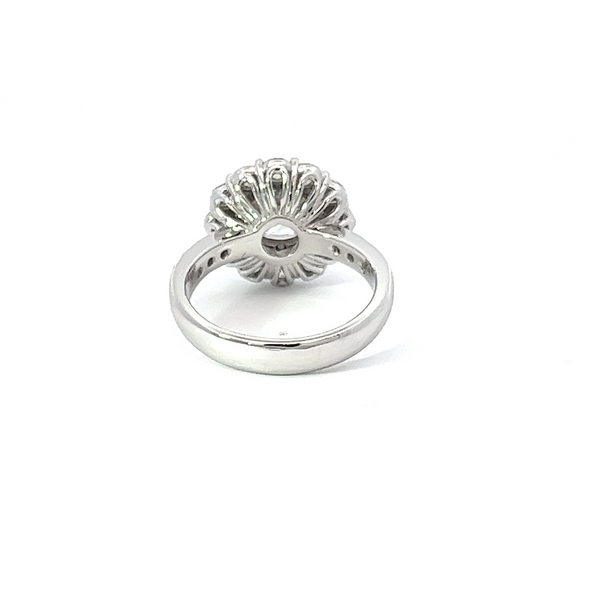 14K White Gold Round Diamond Engagement Ring (4.18ctw)