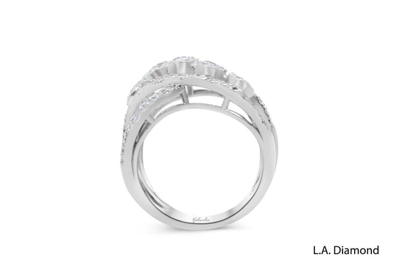 14K White Gold Round Diamond Engagement Ring (4.18ctw)