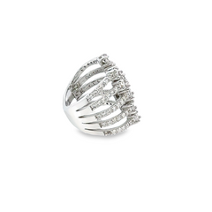 14K White Gold Round Diamond Multi-Layer Ring (2.50 ct)