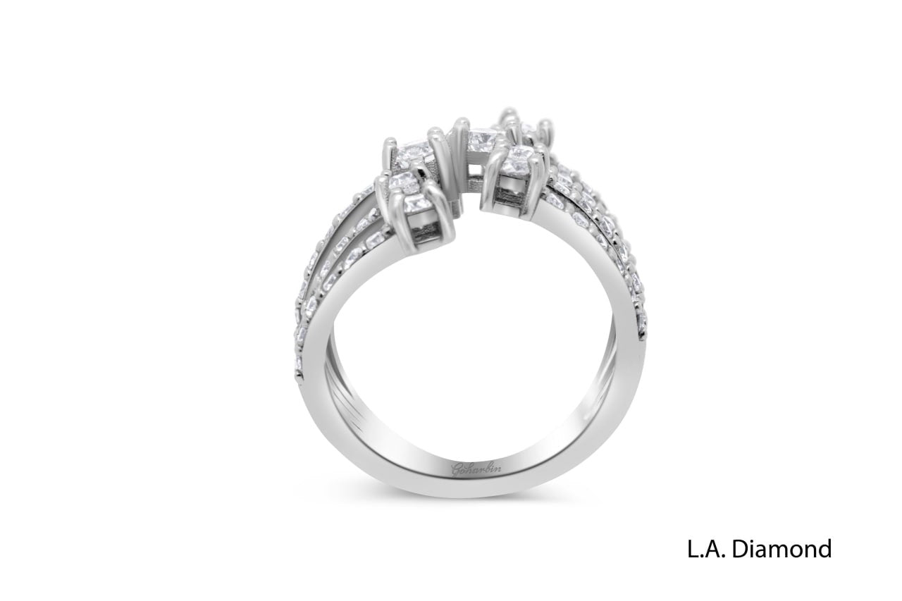 14K White Gold Round Diamond Multi-Layer Ring (2.50 ct)