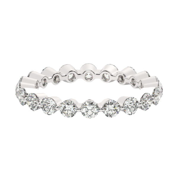 14K White Gold Round Diamond Ring (1.50 ct)