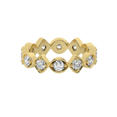 14K White Gold Round Diamond Wedding Ring (1.20 ct)